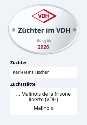 VDH Züchter Plakette